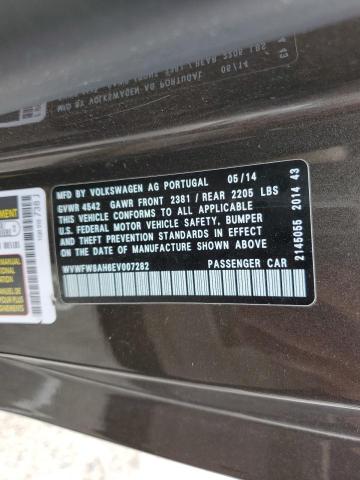 WVWFW8AH6EV007282 - 2014 VOLKSWAGEN EOS LUX GRAY photo 12