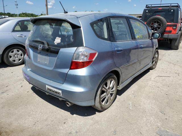 JHMGE8H54BC009265 - 2011 HONDA FIT SPORT BLUE photo 4