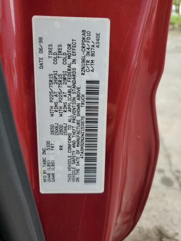 4TASM92N2WZ153876 - 1998 TOYOTA TACOMA XTRACAB PRERUNNER 红色 照片 12