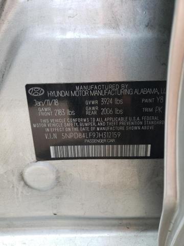 5NPD84LF9JH312159 - 2018 HYUNDAI ELANTRA SEL SILVER photo 12