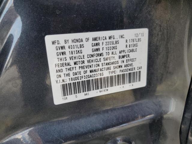 19UDE2F32GA023785 - 2016 ACURA ILX BASE WATCH PLUS GRAY photo 12