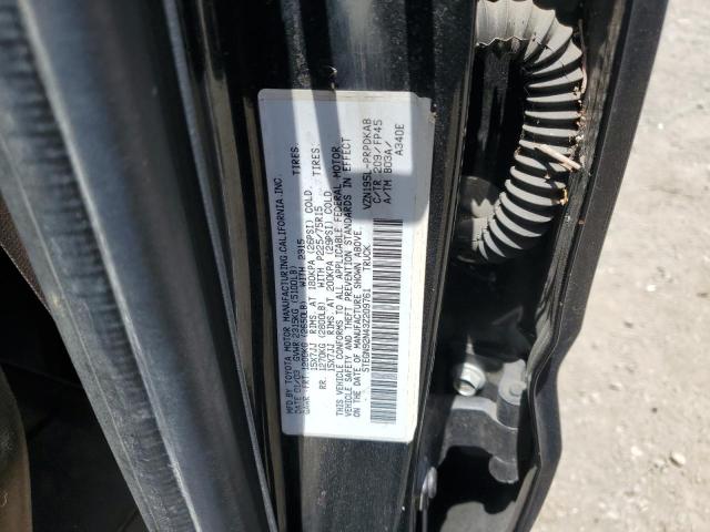 5TEGN92N43Z209761 - 2003 TOYOTA TACOMA DOUBLE CAB PRERUNNER BLACK photo 12