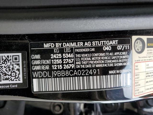 WDDLJ9BB8CA022491 - 2012 MERCEDES-BENZ CLS 550 4MATIC BLACK photo 13