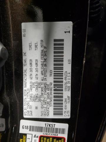 5TFMA5EC8NX002740 - 2022 TOYOTA TUNDRA CREWMAX PLATINUM BROWN photo 12