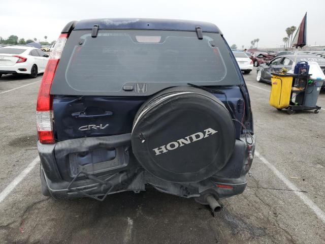 JHLRD68596C008882 - 2006 HONDA CR-V LX BLUE photo 6