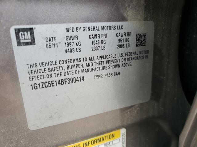 1G1ZC5E14BF390414 - 2011 CHEVROLET MALIBU 1LT BROWN photo 12