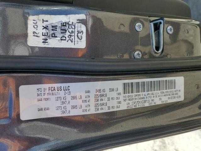 1C4PJMDX1KD397126 - 2019 JEEP CHEROKEE LIMITED CHARCOAL photo 12