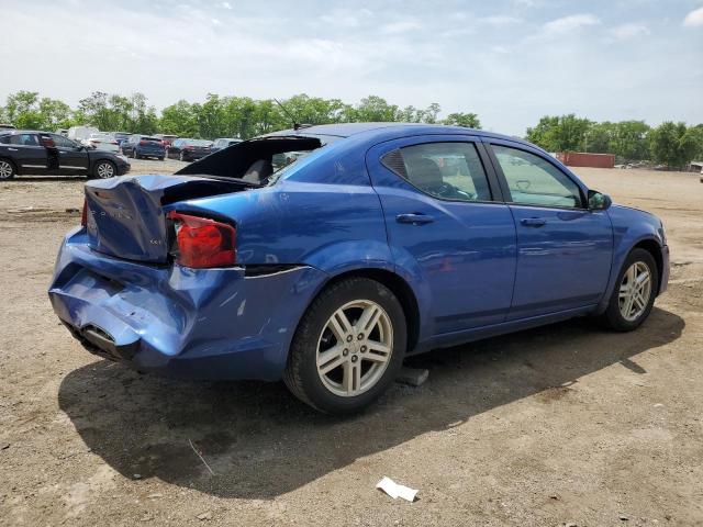 1C3CDZCB9CN312493 - 2012 DODGE AVENGER SXT BLUE photo 3