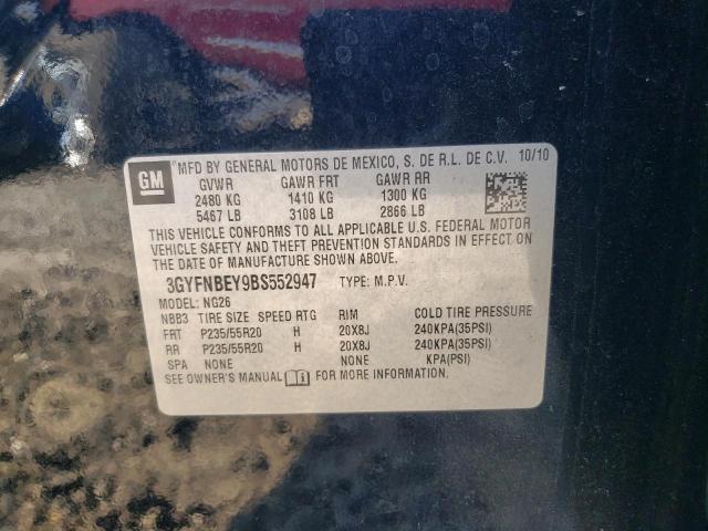 3GYFNBEY9BS552947 - 2011 CADILLAC SRX PERFORMANCE COLLECTION BLACK photo 13