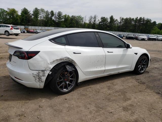 5YJ3E1EBXMF035571 - 2021 TESLA MODEL 3 Biały zdjęcie 3