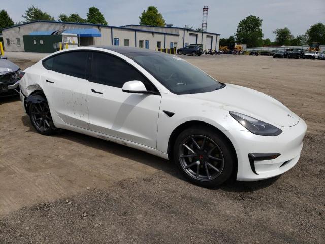 5YJ3E1EBXMF035571 - 2021 TESLA MODEL 3 Biały zdjęcie 4