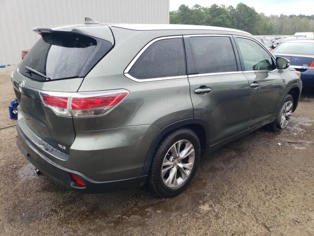 5TDKKRFH6FS040948 - 2015 TOYOTA HIGHLANDER XLE Yaşıl foto 3