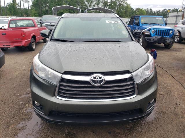 5TDKKRFH6FS040948 - 2015 TOYOTA HIGHLANDER XLE Yaşıl foto 5