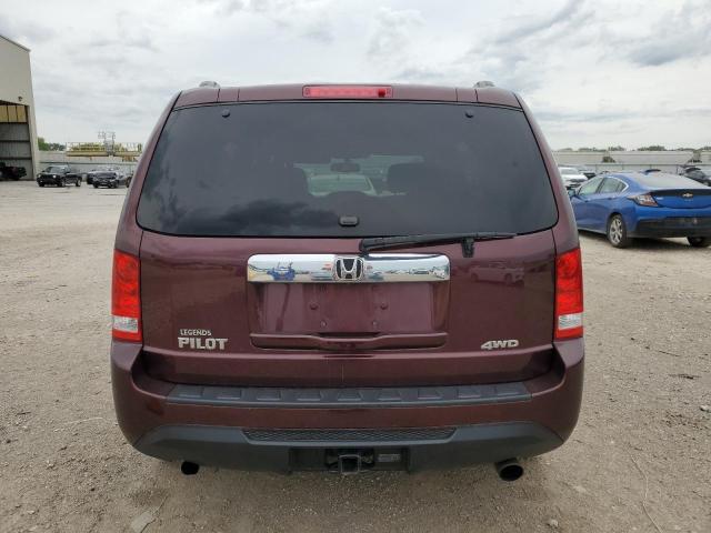 5FNYF4H58FB059588 - 2015 HONDA PILOT EXL BURGUNDY photo 6