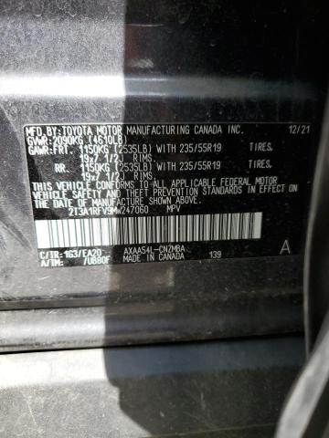 2T3A1RFV9MW247060 - 2021 TOYOTA RAV4 XLE PREMIUM GRAY photo 12