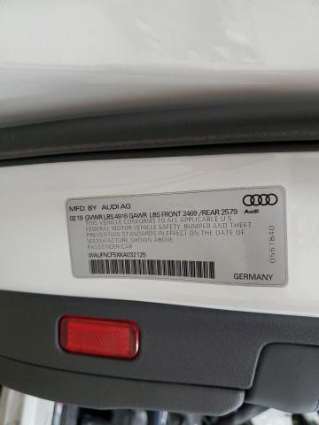 WAUFNCF5XKA032125 - 2019 AUDI A5 PRESTIGE S-LINE WHITE photo 12