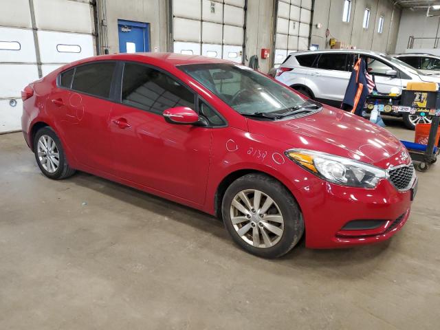 KNAFX4A68E5165186 - 2014 KIA FORTE LX RED photo 4