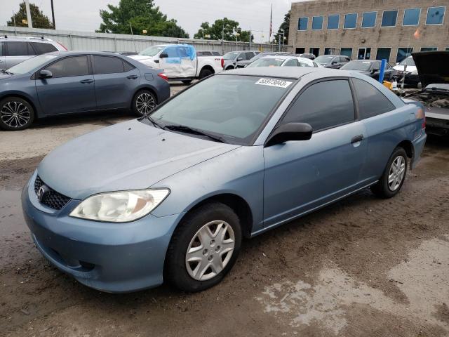 1HGEM22175L005618 - 2005 HONDA CIVIC DX VP BLUE photo 1