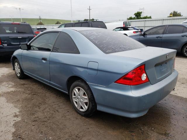 1HGEM22175L005618 - 2005 HONDA CIVIC DX VP BLUE photo 2