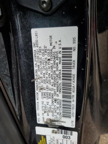 5TETX22N67Z389802 - 2007 TOYOTA TACOMA ACCESS CAB შავი ფოტო 12