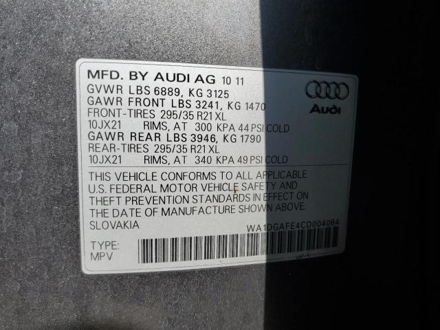 WA1DGAFE4CD004064 - 2012 AUDI Q7 PRESTIGE 灰色 照片 12