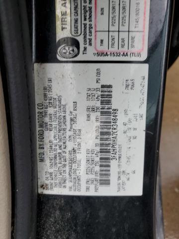 3FAHP0HA2CR348498 - 2012 FORD FUSION SE BLACK photo 13