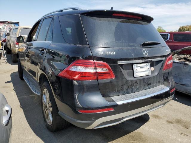 4JGDA5HBXCA007937 - 2012 MERCEDES-BENZ ML 350 4MATIC BLACK photo 2