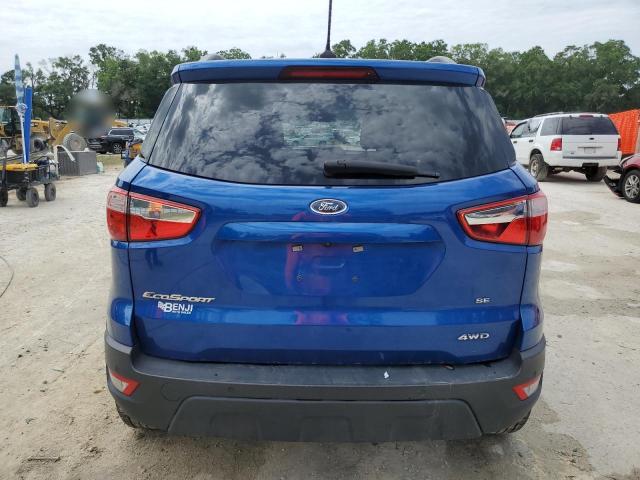 MAJ6S3GL5LC365742 - 2020 FORD ECOSPORT SE ლურჯი ფოტო 6