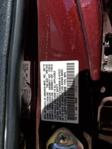 5J6TF1H35CL006888 - 2012 HONDA CROSSTOUR EX BURGUNDY photo 13