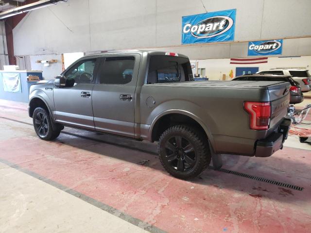 1FTEW1EG8HFA53344 - 2017 FORD F150 SUPERCREW GRAY photo 2