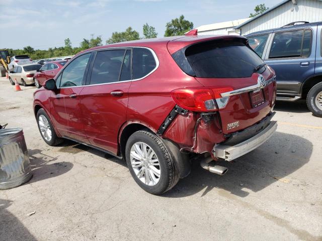 LRBFXASA1HD146878 - 2017 BUICK ENVISION PREFERRED RED photo 2