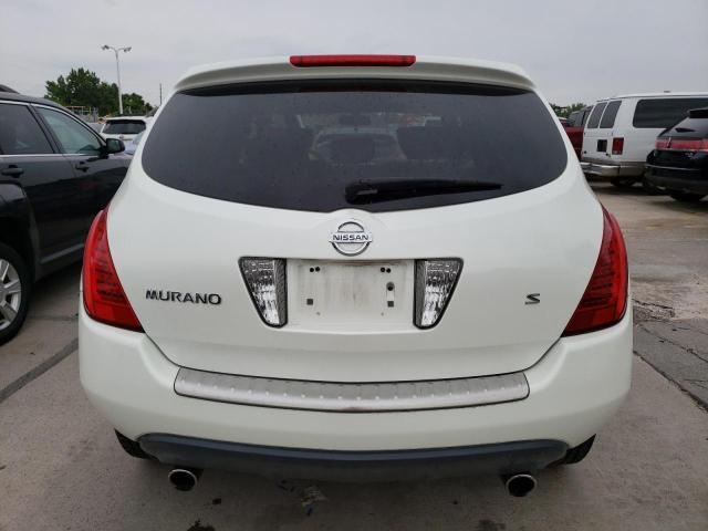 JN8AZ08T86W403002 - 2006 NISSAN MURANO SL WHITE photo 6