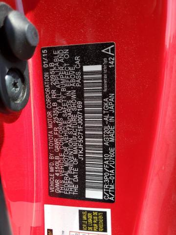 JTKJF5C71FJ007169 - 2015 TOYOTA SCION TC Qırmızı foto 12