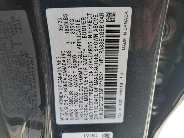 2HGFE2F56PH548294 - 2023 HONDA CIVIC SPORT 银色 照片 13