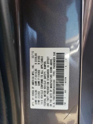 1HGCT2B89FA005088 - 2015 HONDA ACCORD EXL GRAY photo 12