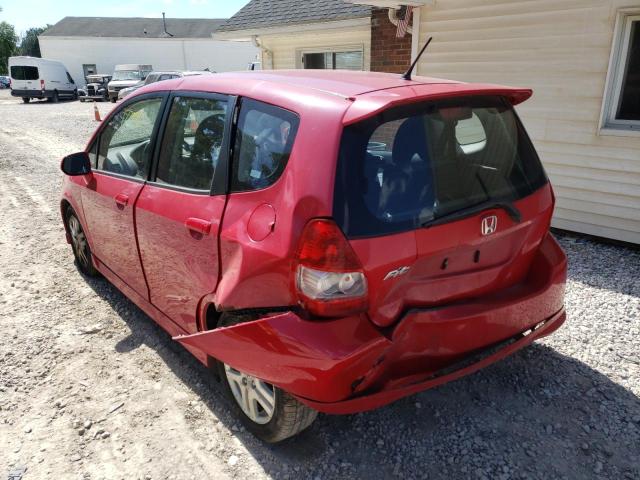 JHMGD38668S034701 - 2008 HONDA FIT SPORT RED photo 3