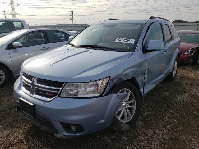 3C4PDDBG2DT568778 - 2013 DODGE JOURNEY SXT BLUE photo 2