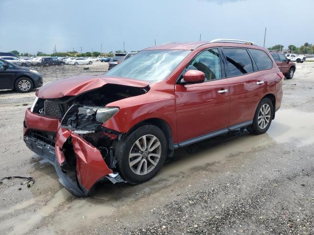 5N1AR2MN8EC647937 - 2014 NISSAN PATHFINDER S RED photo 1