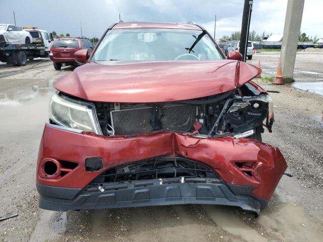 5N1AR2MN8EC647937 - 2014 NISSAN PATHFINDER S RED photo 5