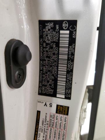 JTDKBRFU0J3057820 - 2018 TOYOTA PRIUS 白色 照片 12