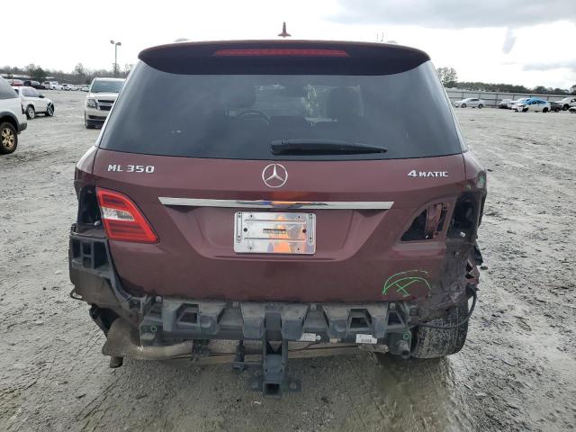 4JGDA5HB5EA425194 - 2014 MERCEDES-BENZ ML 350 4MATIC BURGUNDY photo 6