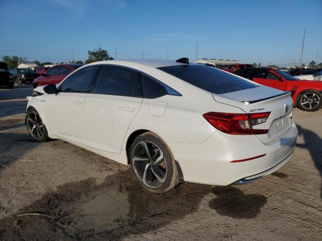 1HGCV3F20NA046469 - 2022 HONDA ACCORD HYBRID SPORT WHITE photo 2