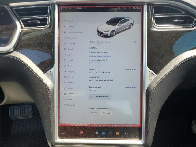 5YJSA1AG9DFP13722 - 2013 TESLA MODEL S WHITE photo 9