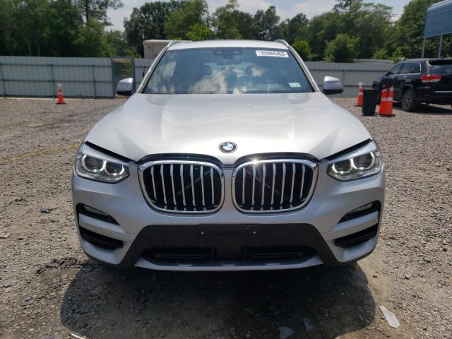 5UXTY5C0XM9G47202 - 2021 BMW X3 XDRIVE30I SILVER photo 5