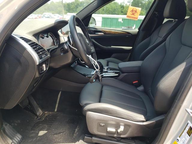 5UXTY5C0XM9G47202 - 2021 BMW X3 XDRIVE30I SILVER photo 7