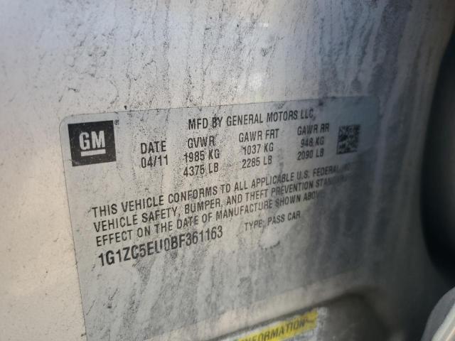 1G1ZC5EU0BF361163 - 2011 CHEVROLET MALIBU 1LT BEIGE photo 13