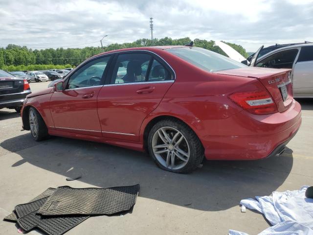 WDDGF8AB3EA957113 - 2014 MERCEDES-BENZ C 300 4MATIC RED photo 2
