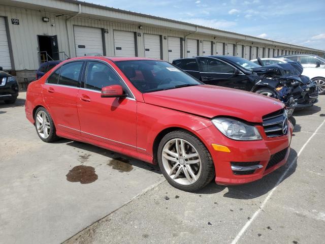 WDDGF8AB3EA957113 - 2014 MERCEDES-BENZ C 300 4MATIC RED photo 4