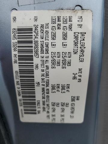 2A4GP54L86R828057 - 2006 CHRYSLER TOWN & COU TOURING 蓝色 照片 13