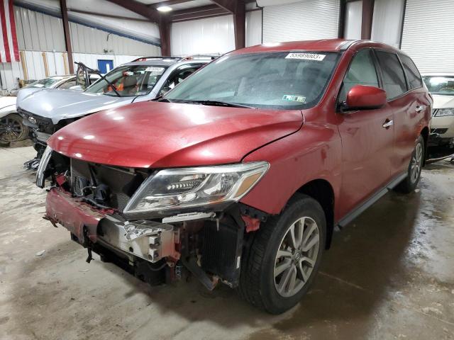 5N1AR2MM3EC697216 - 2014 NISSAN PATHFINDER S BURGUNDY photo 1